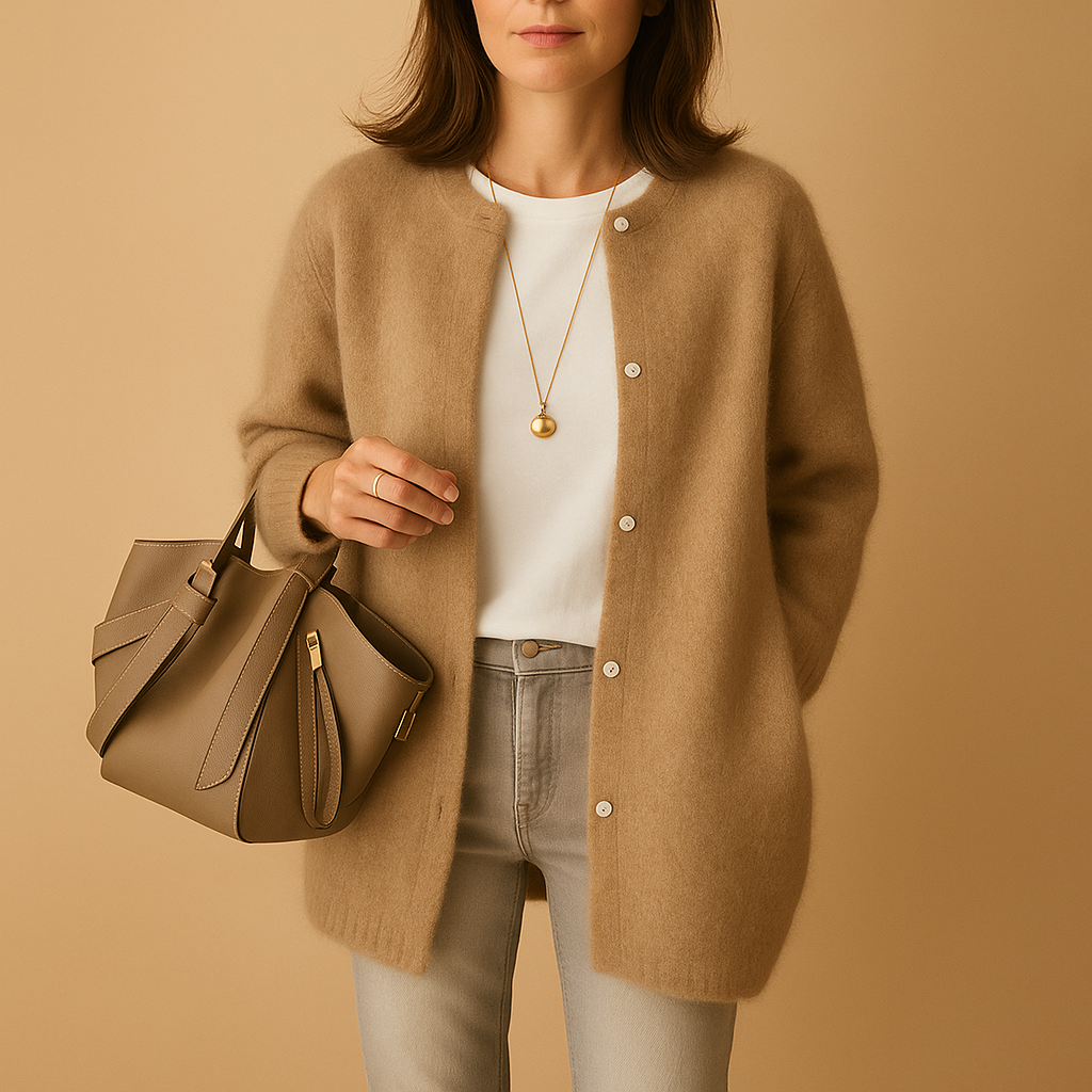 Women’s Buttoned Knit Cardigan – Lightweight Everyday Layer