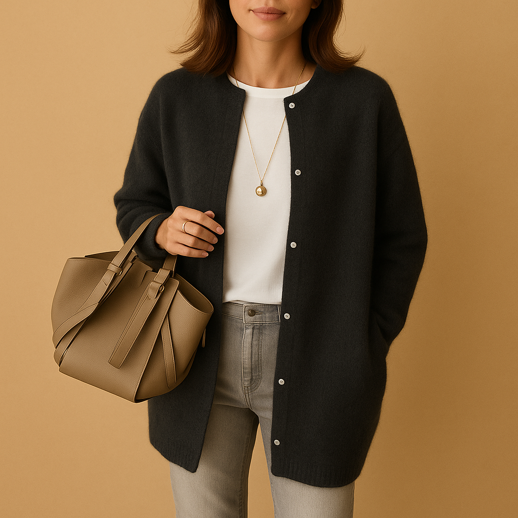 Women’s Buttoned Knit Cardigan – Lightweight Everyday Layer