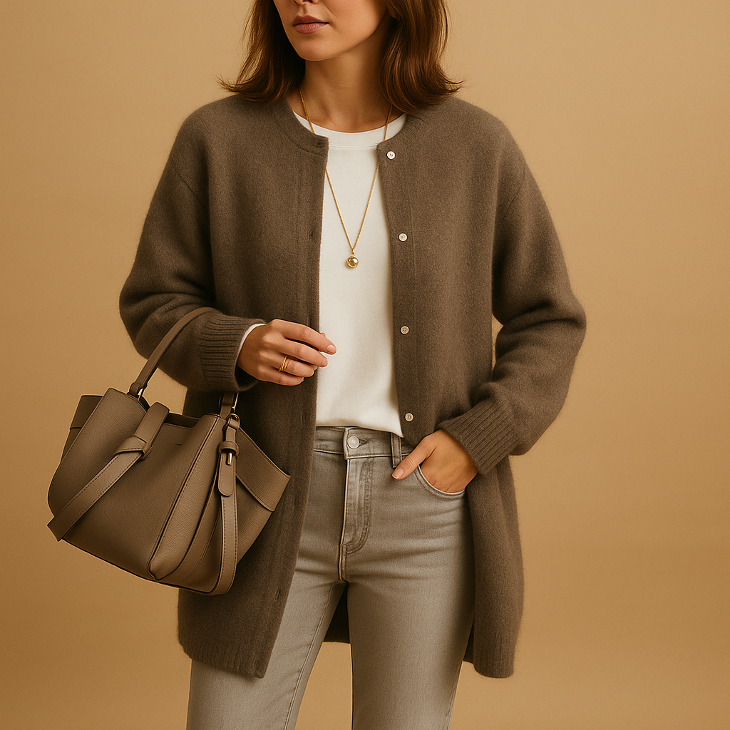 Women’s Buttoned Knit Cardigan – Lightweight Everyday Layer