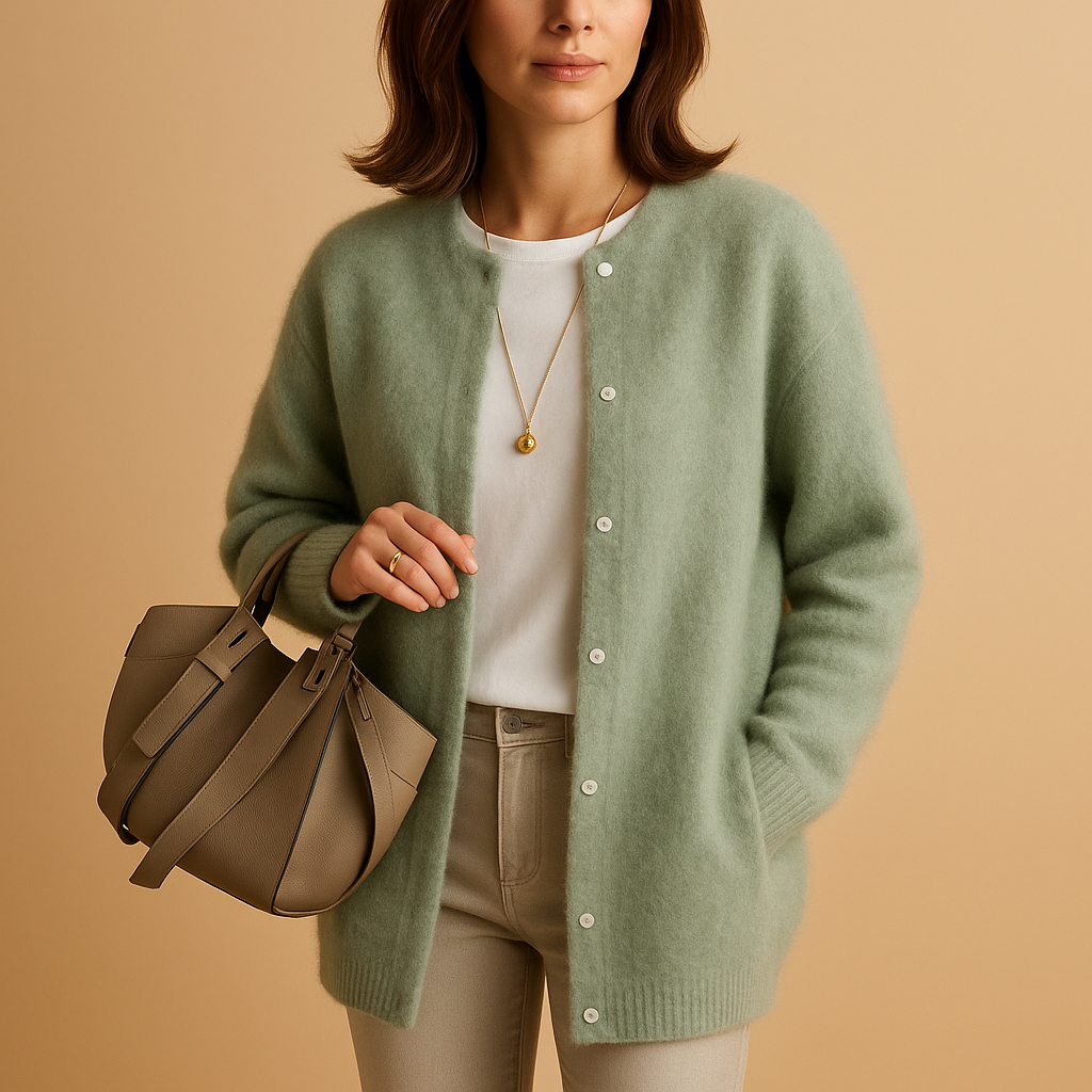 Women’s Buttoned Knit Cardigan – Lightweight Everyday Layer