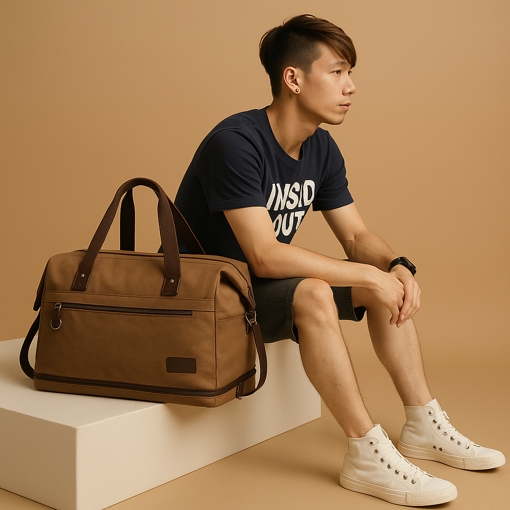 Men’s Canvas Commuter Shoulder Bag – Organized Everyday Carry
