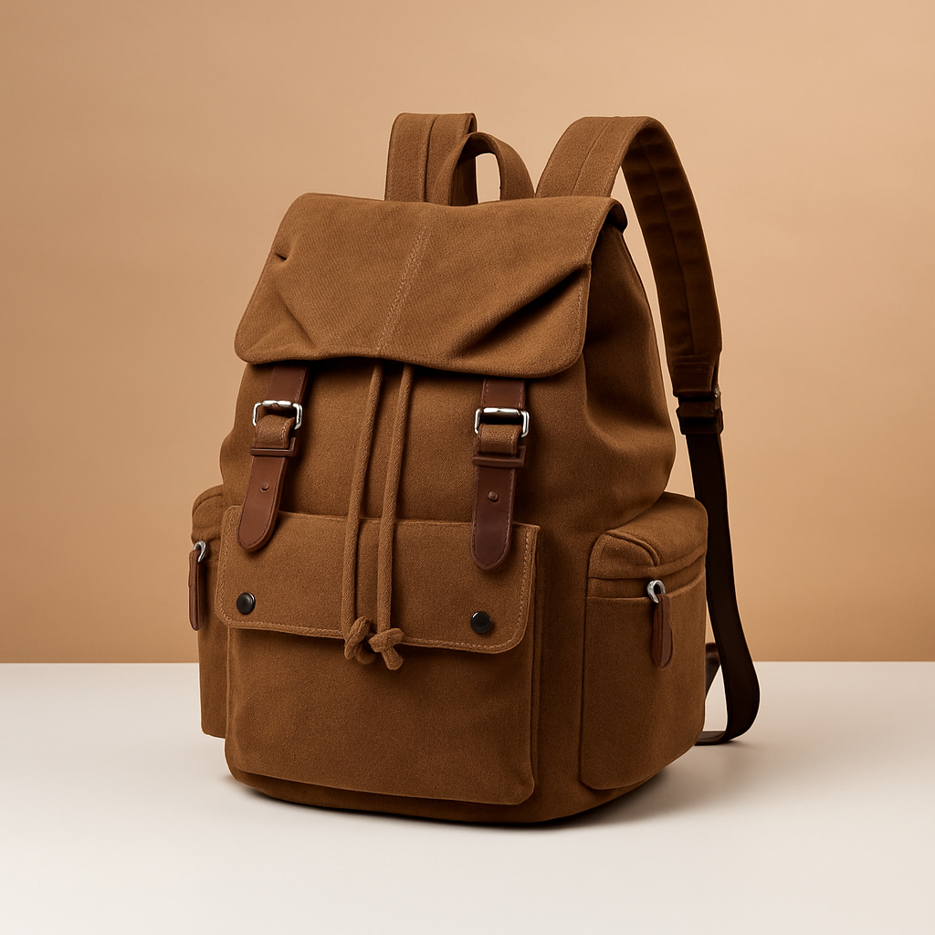 Men’s Canvas Travel Backpack with Laptop Sleeve – Organized Everyday Carry