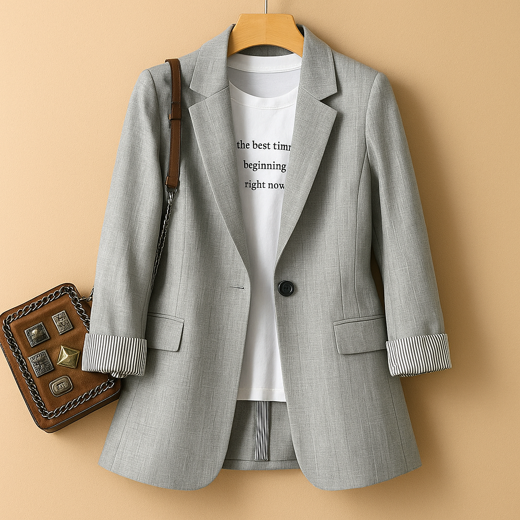 Women’s Casual Long Sleeve Blazer – Comfortable & Refined for Everyday Wear