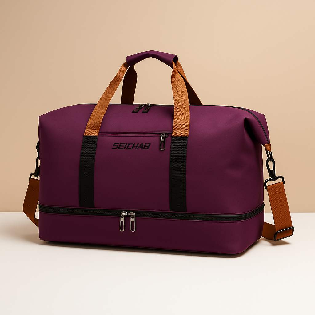 Women’s Water-Resistant Commuter Duffle Bag with Shoe Compartment – Organized Travel Carry