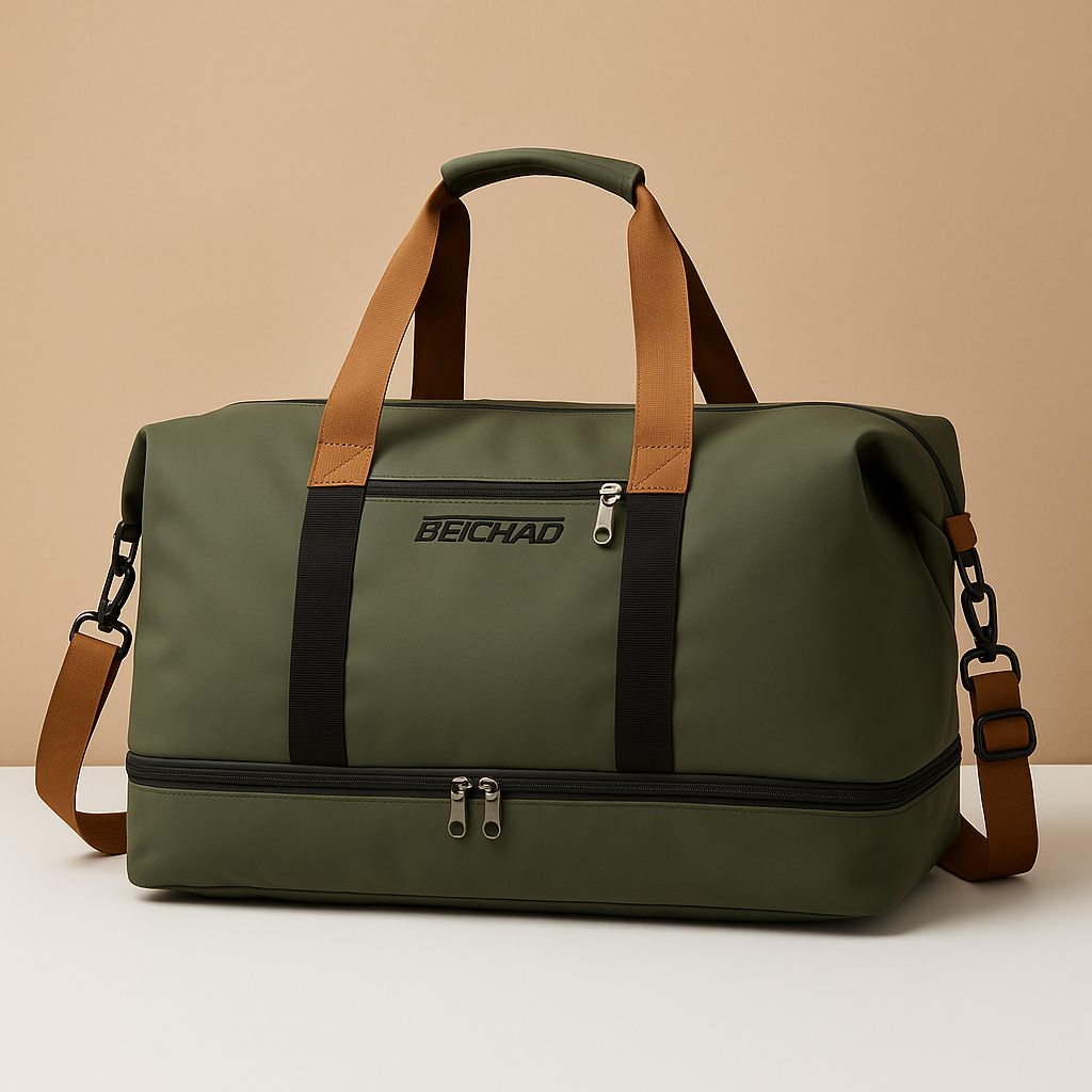 Women’s Water-Resistant Commuter Duffle Bag with Shoe Compartment – Organized Travel Carry