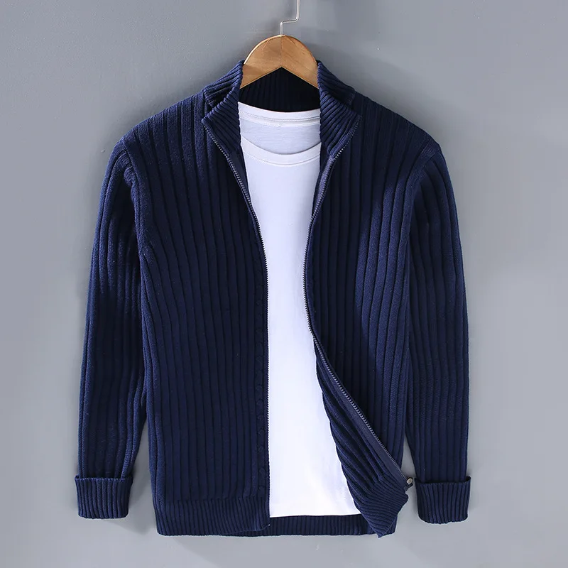 Men’s Zip Cardigan – Modern Knit Layer with Clean, Refined Style