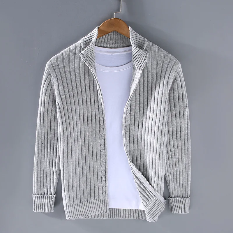 Men’s Zip Cardigan – Modern Knit Layer with Clean, Refined Style
