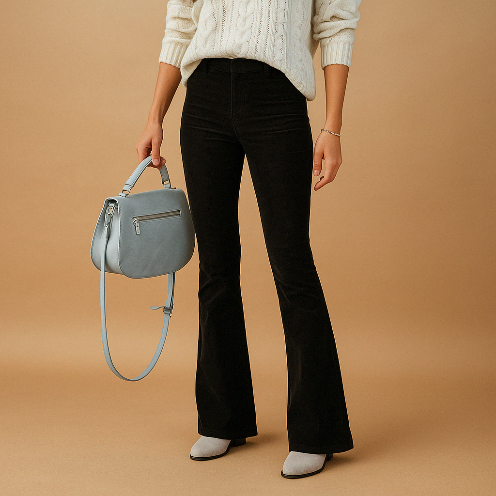 Women’s Flared Corduroy Pants – Retro-Inspired Everyday Fit