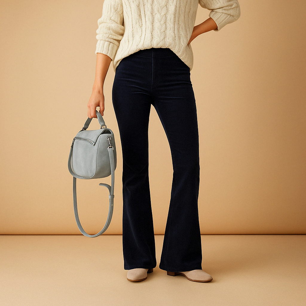 Women’s Flared Corduroy Pants – Retro-Inspired Everyday Fit