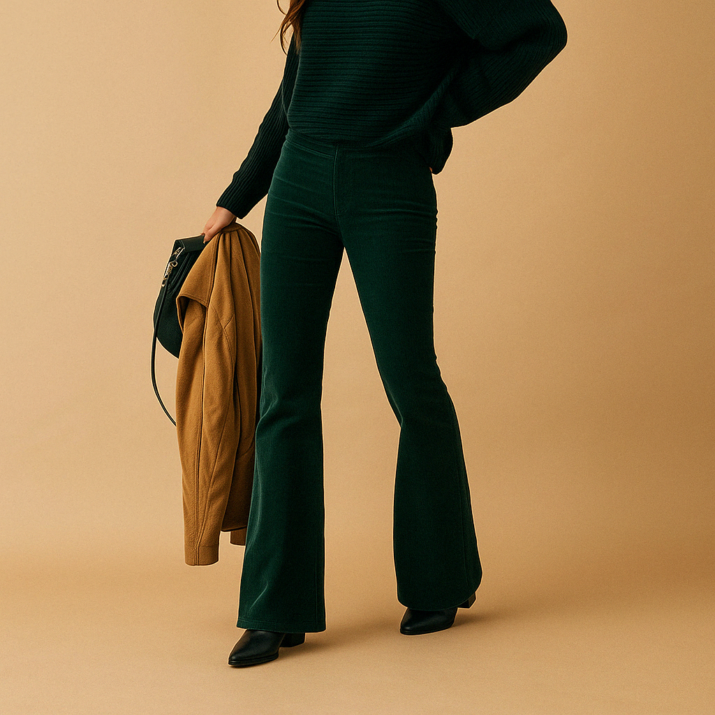 Women’s Flared Corduroy Pants – Retro-Inspired Everyday Fit