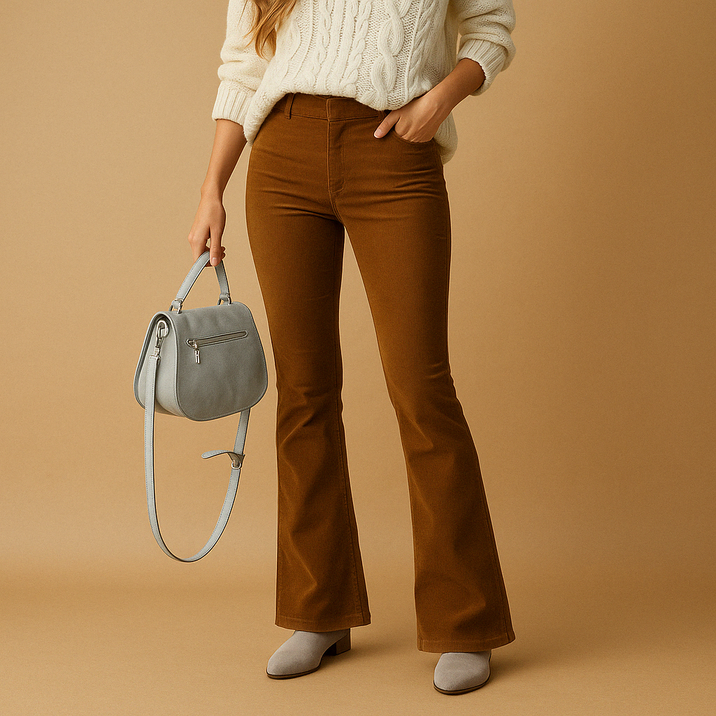 Women’s Flared Corduroy Pants – Retro-Inspired Everyday Fit