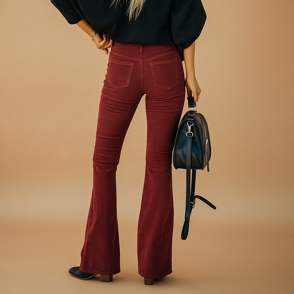 Women’s Flared Corduroy Pants – Retro-Inspired Everyday Fit