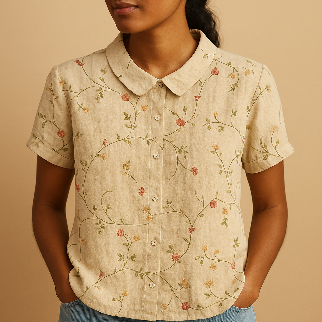 Women’s Floral Print Loose Blouse – Lightweight & Comfortable for Everyday Wear