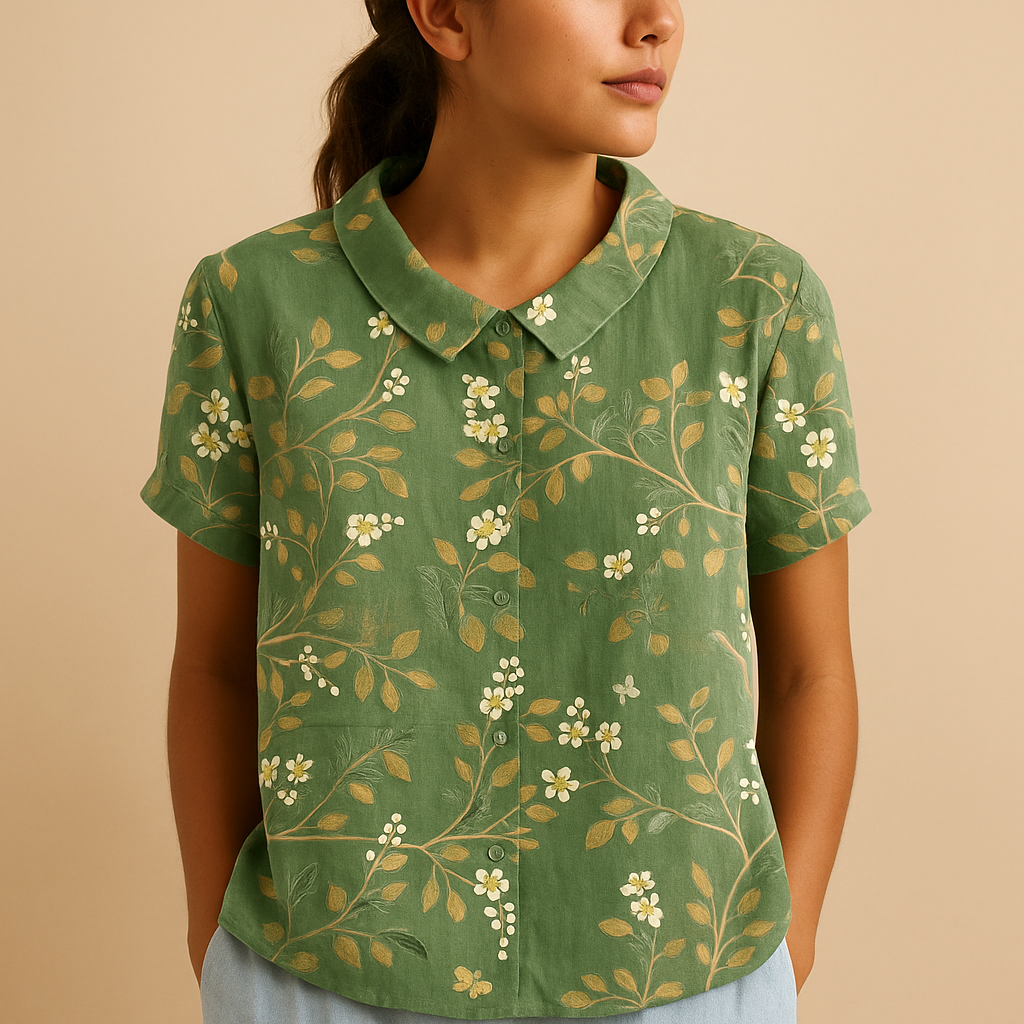 Women’s Floral Print Loose Blouse – Lightweight & Comfortable for Everyday Wear