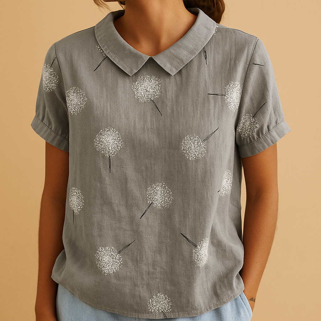 Women’s Floral Print Loose Blouse – Lightweight & Comfortable for Everyday Wear