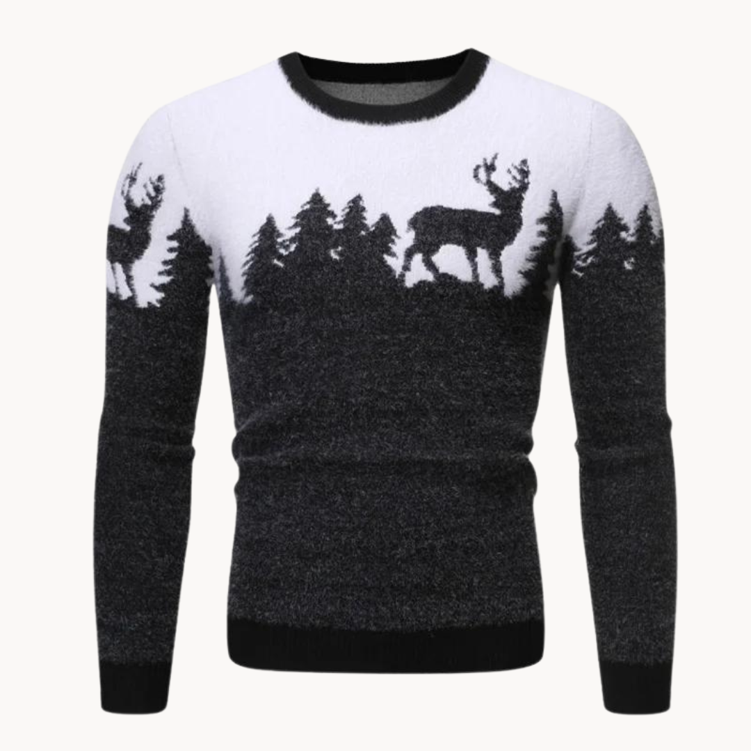 Men’s Festive Knit Sweater – Seasonal Pattern Winter Layer