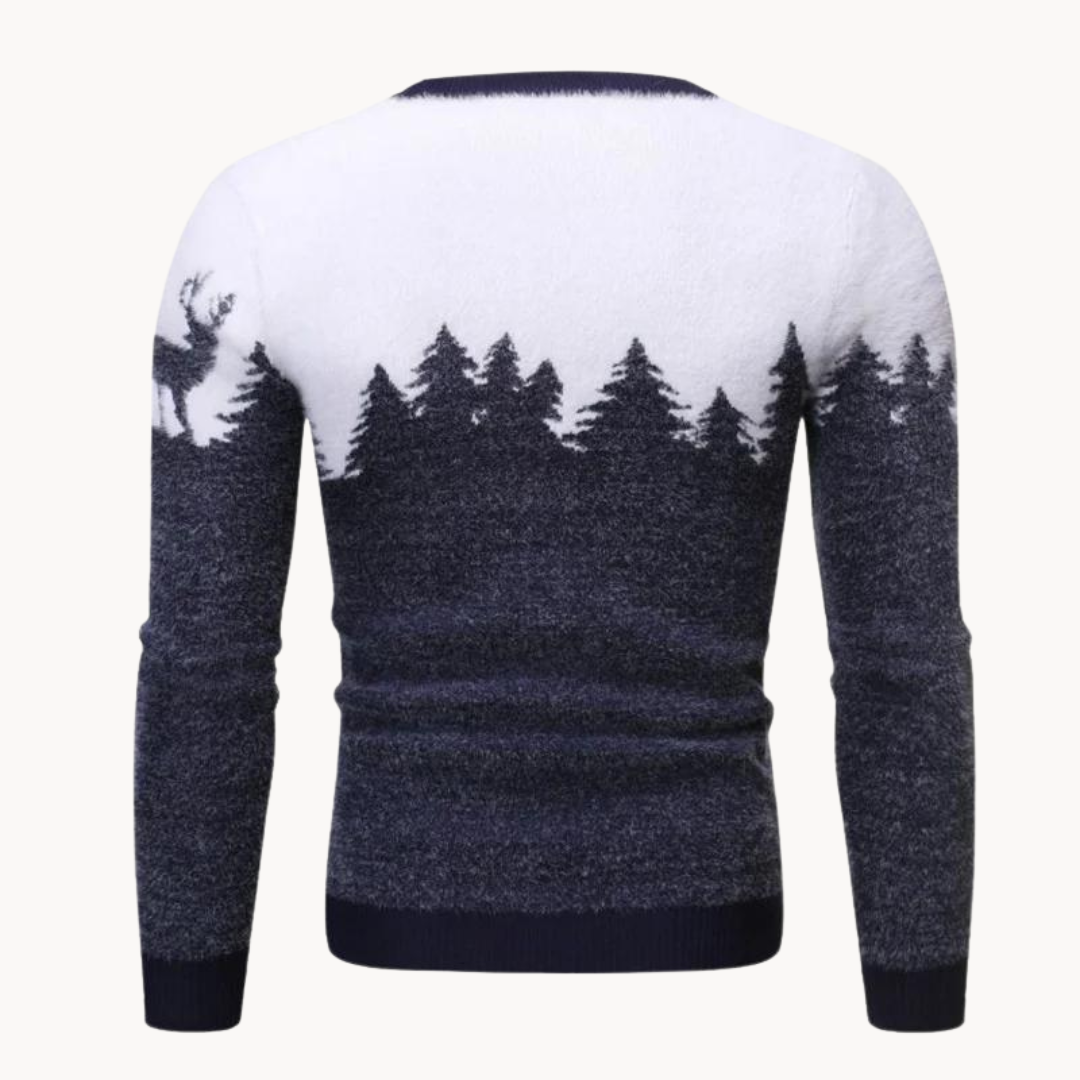 Men’s Festive Knit Sweater – Seasonal Pattern Winter Layer