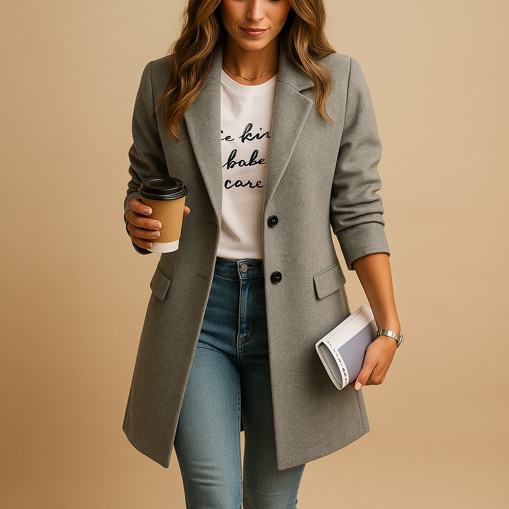 Women’s Longline Coat – Elegant Everyday Outerwear