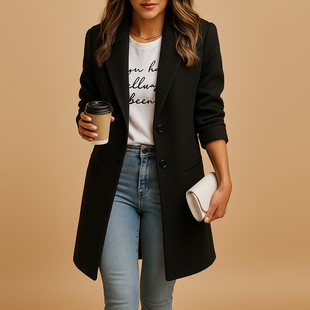 Women’s Longline Coat – Elegant Everyday Outerwear