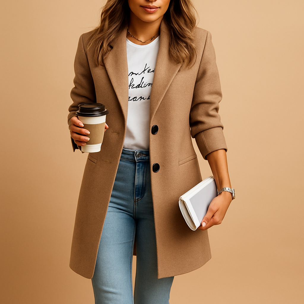 Women’s Longline Coat – Elegant Everyday Outerwear