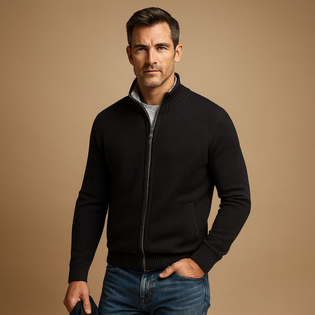 Men’s Zip Cardigan – Modern Everyday Layer