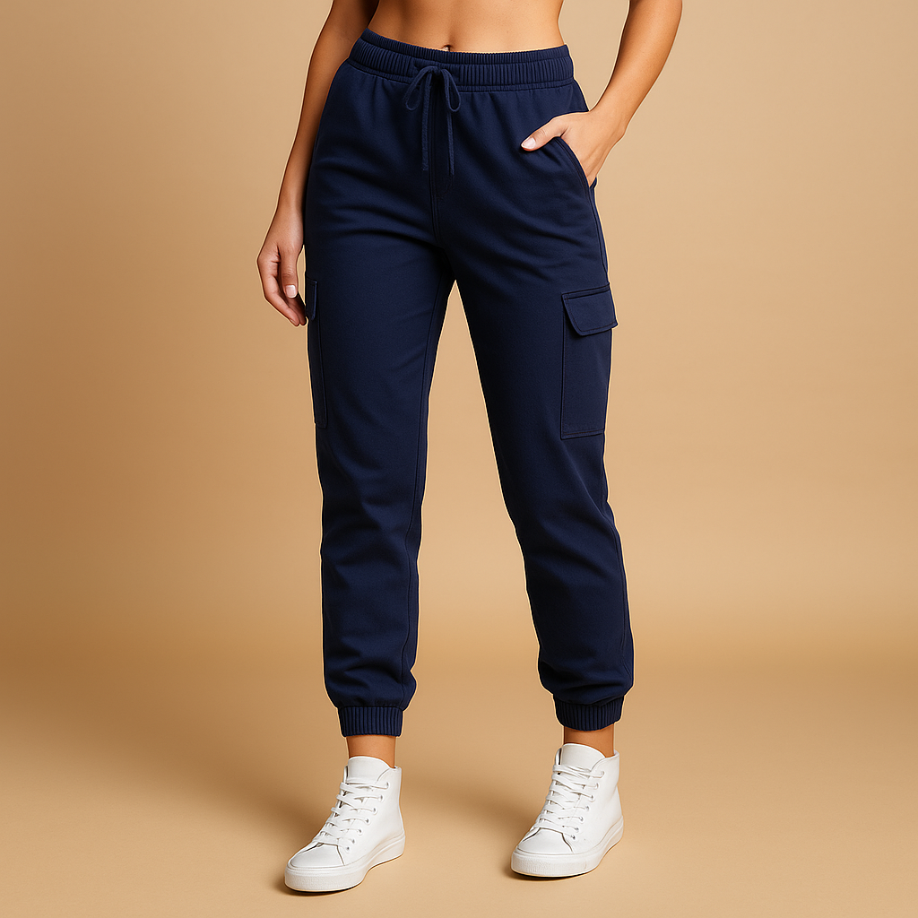 Women’s High-Waisted Slim Cargo Pants – Stretch Everyday Fit