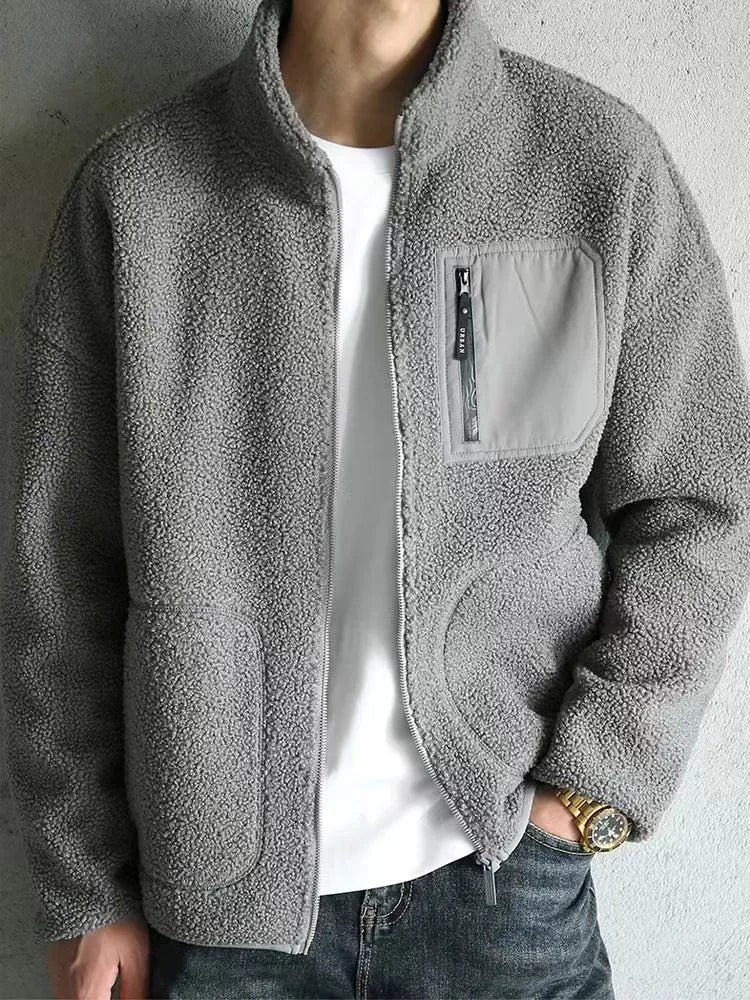 Men’s Zip-Up Jacket – High Neck Everyday Outer Layer