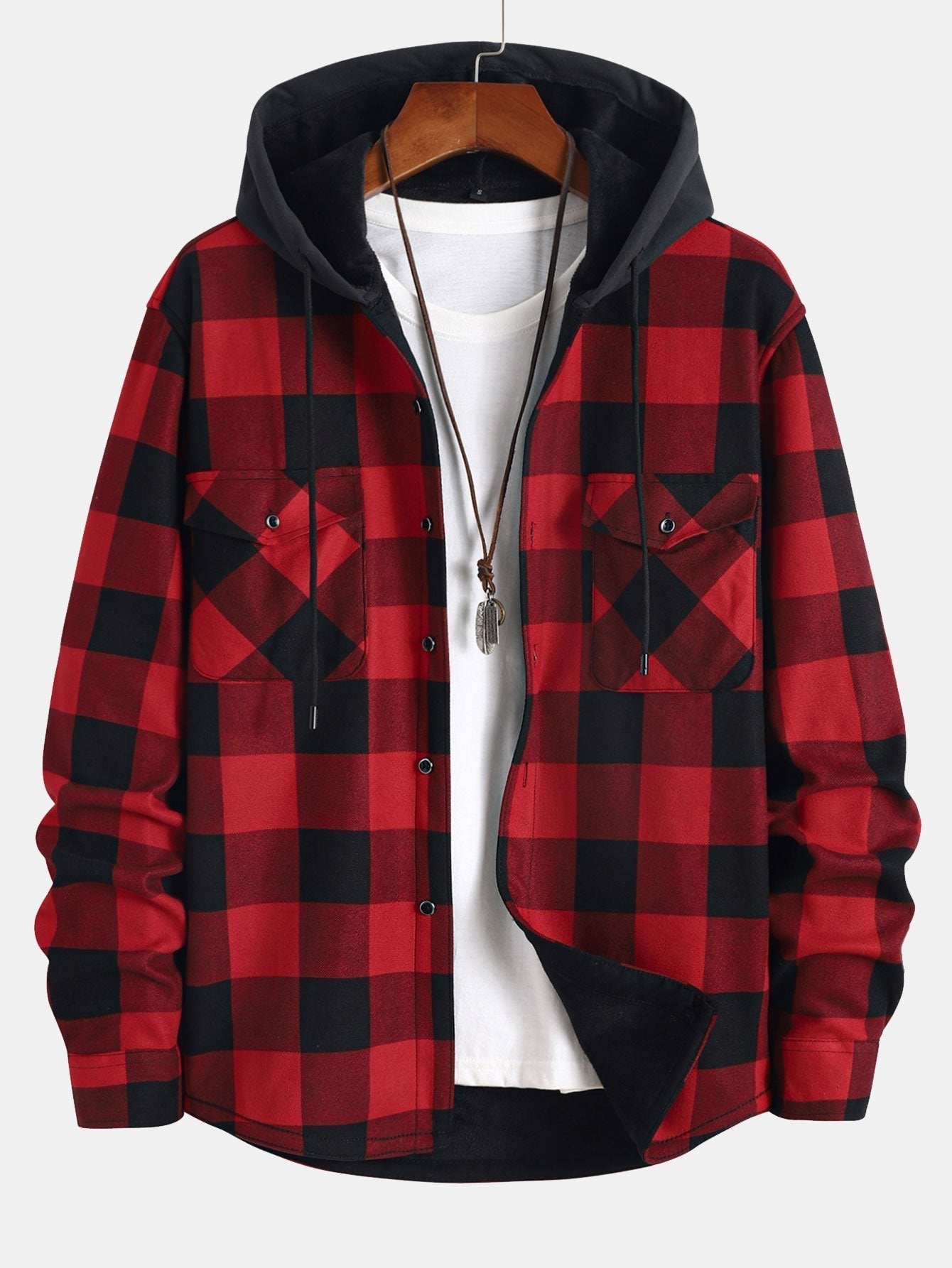 Men’s Hooded Overshirt – Warm Casual Layer for Cooler Days