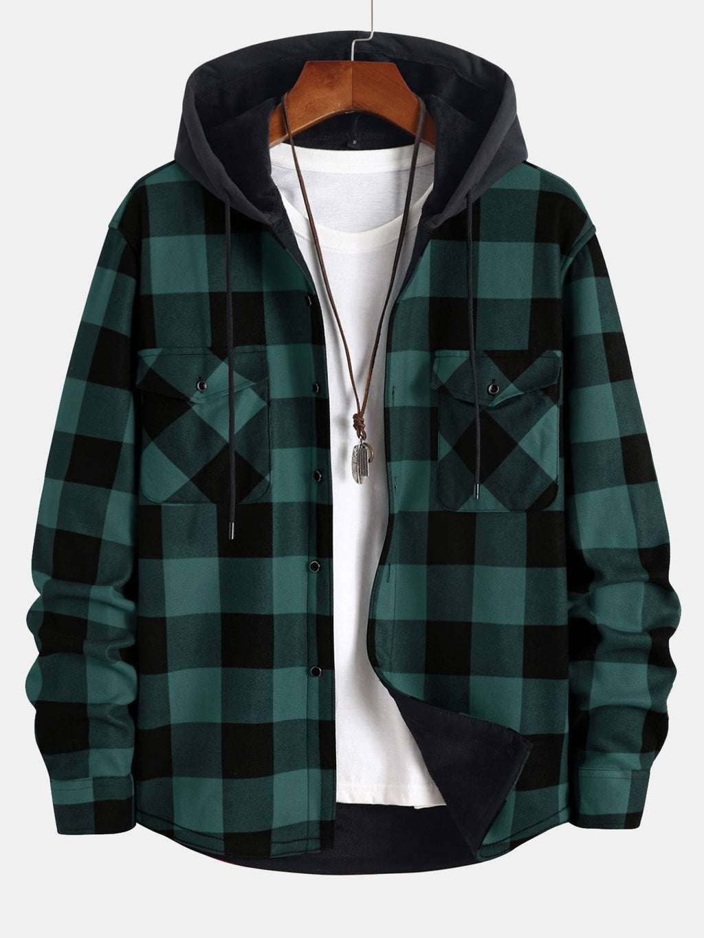 Men’s Hooded Overshirt – Warm Casual Layer for Cooler Days