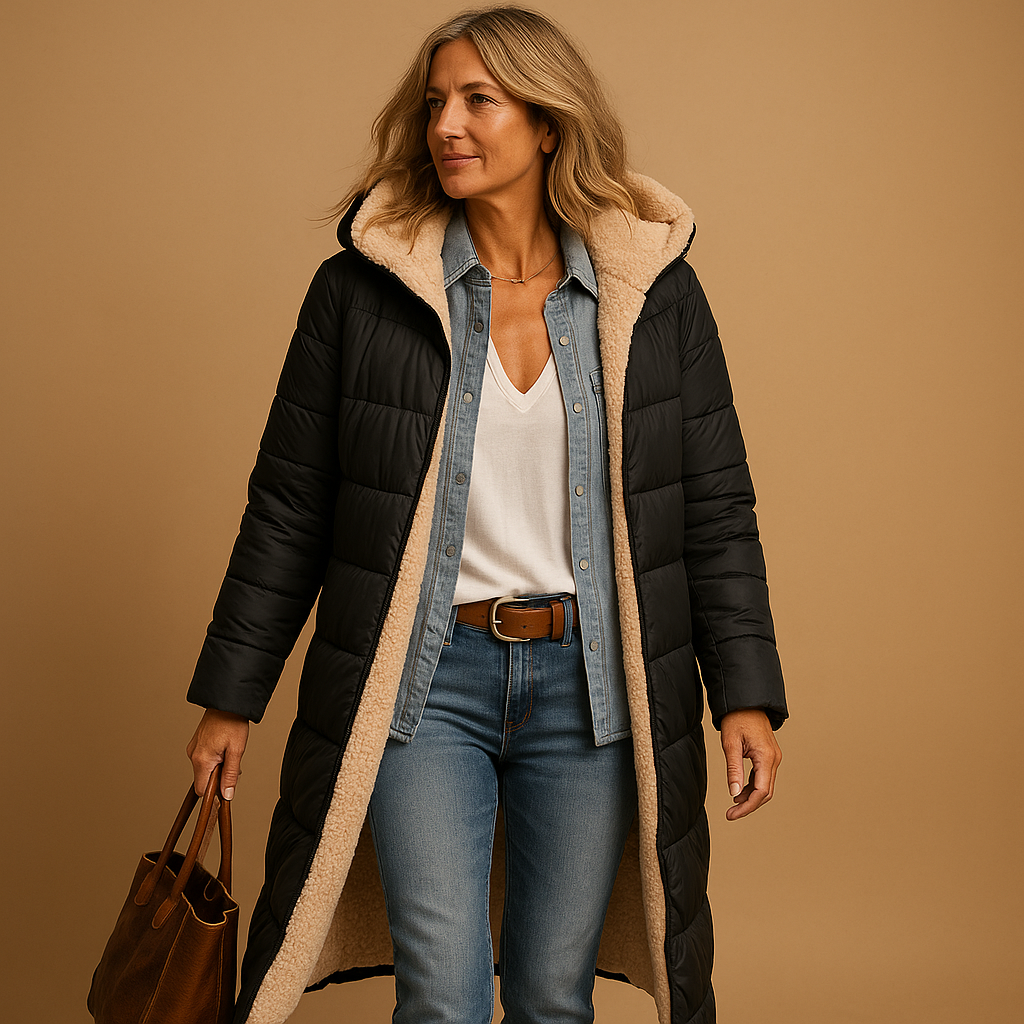 Women’s Long Coat – Everyday Layered Outerwear for Cold Weather