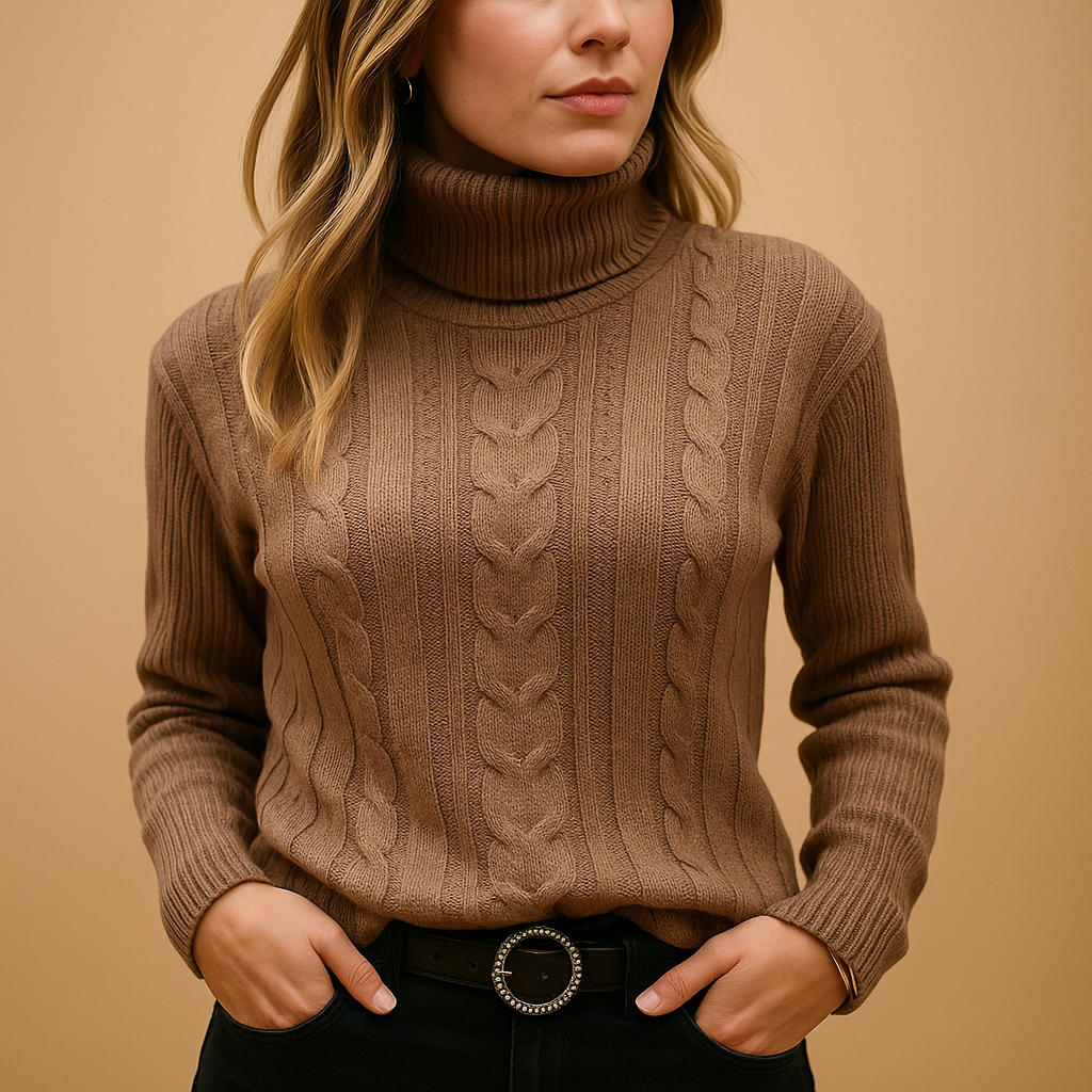 Women’s Lightweight Turtleneck Sweater – Soft Knit Everyday Layer