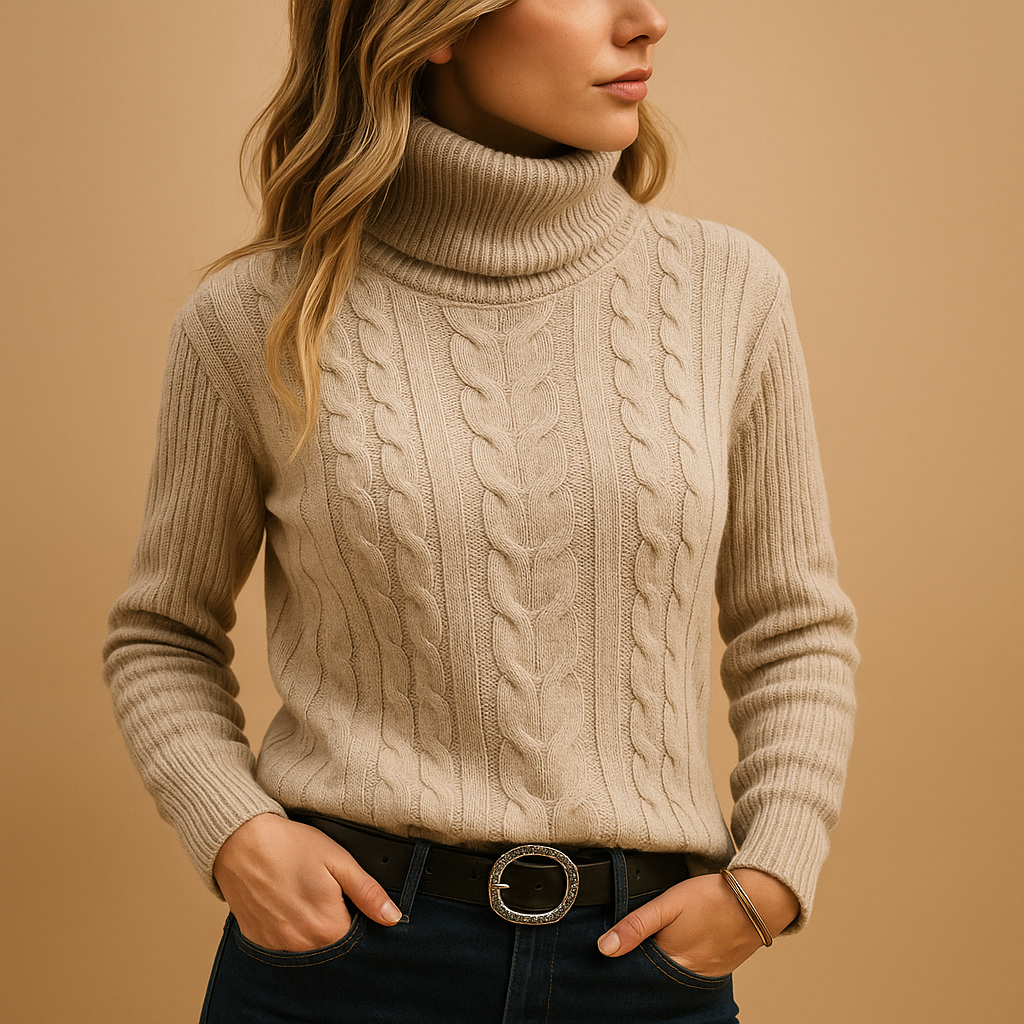 Women’s Lightweight Turtleneck Sweater – Soft Knit Everyday Layer