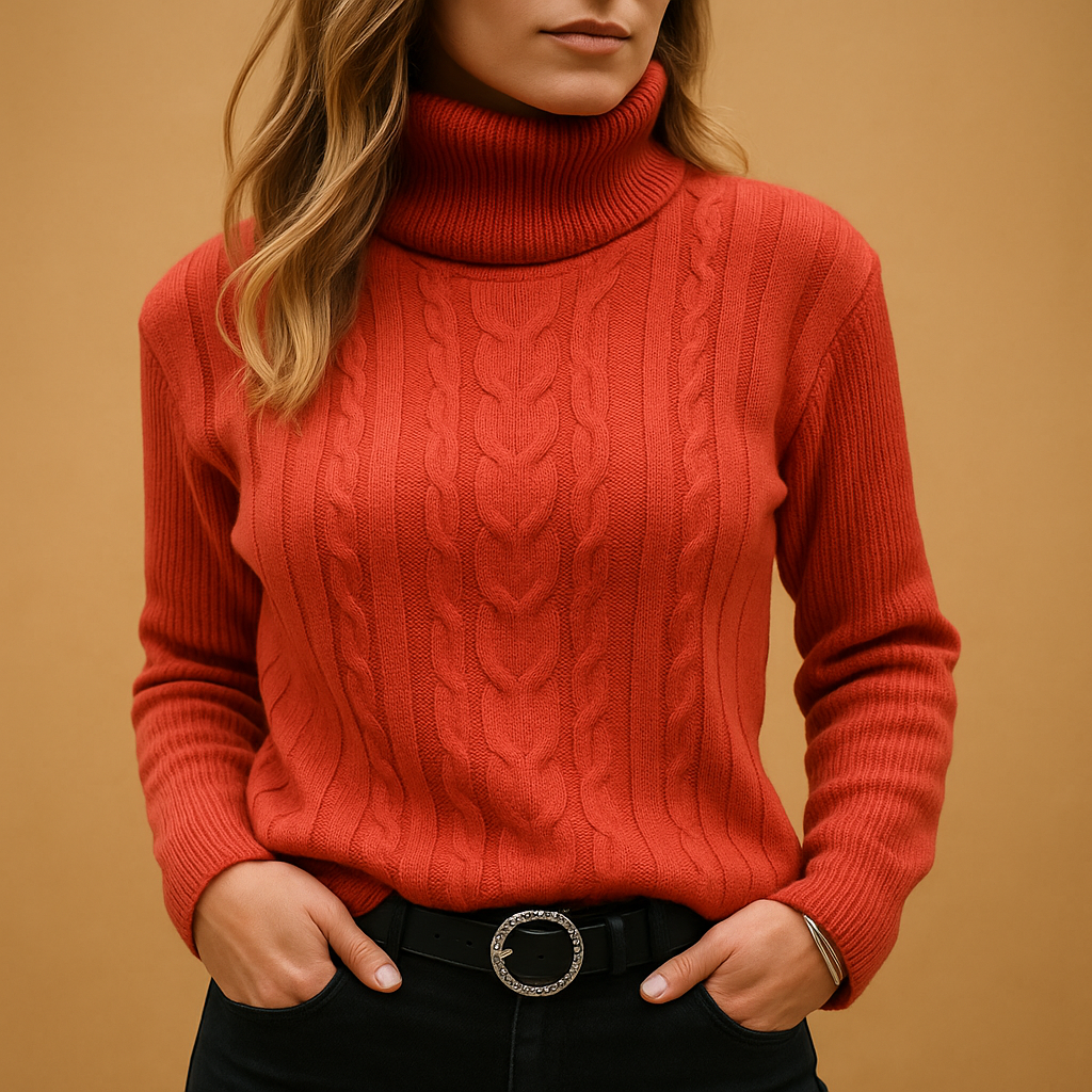 Women’s Lightweight Turtleneck Sweater – Soft Knit Everyday Layer