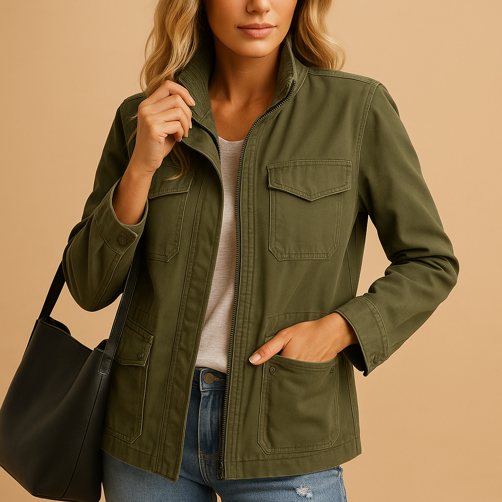 Women’s Lightweight Zip-Up Jacket – Slim & Versatile for Everyday Wear