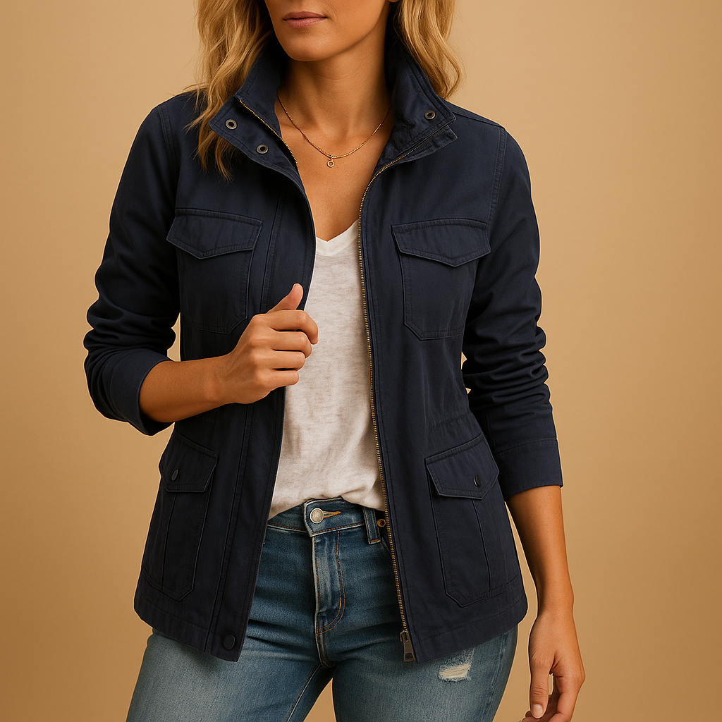 Women’s Lightweight Zip-Up Jacket – Slim & Versatile for Everyday Wear