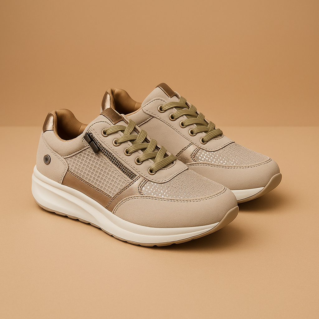 Women’s Lightweight Zip Sneakers – Breathable & Easy Everyday Wear