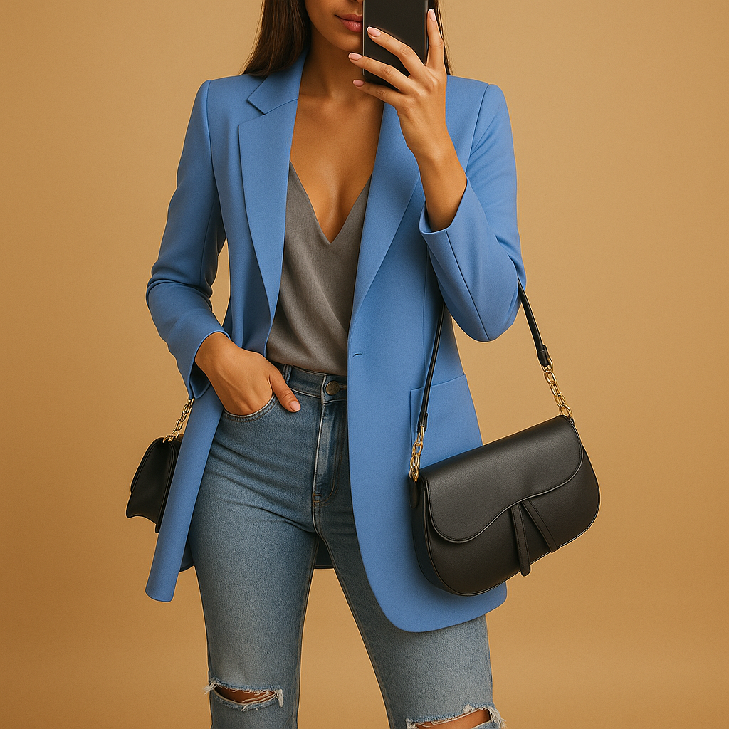 Women’s Long Tailored Blazer – Slim Fit for Refined Everyday Wear