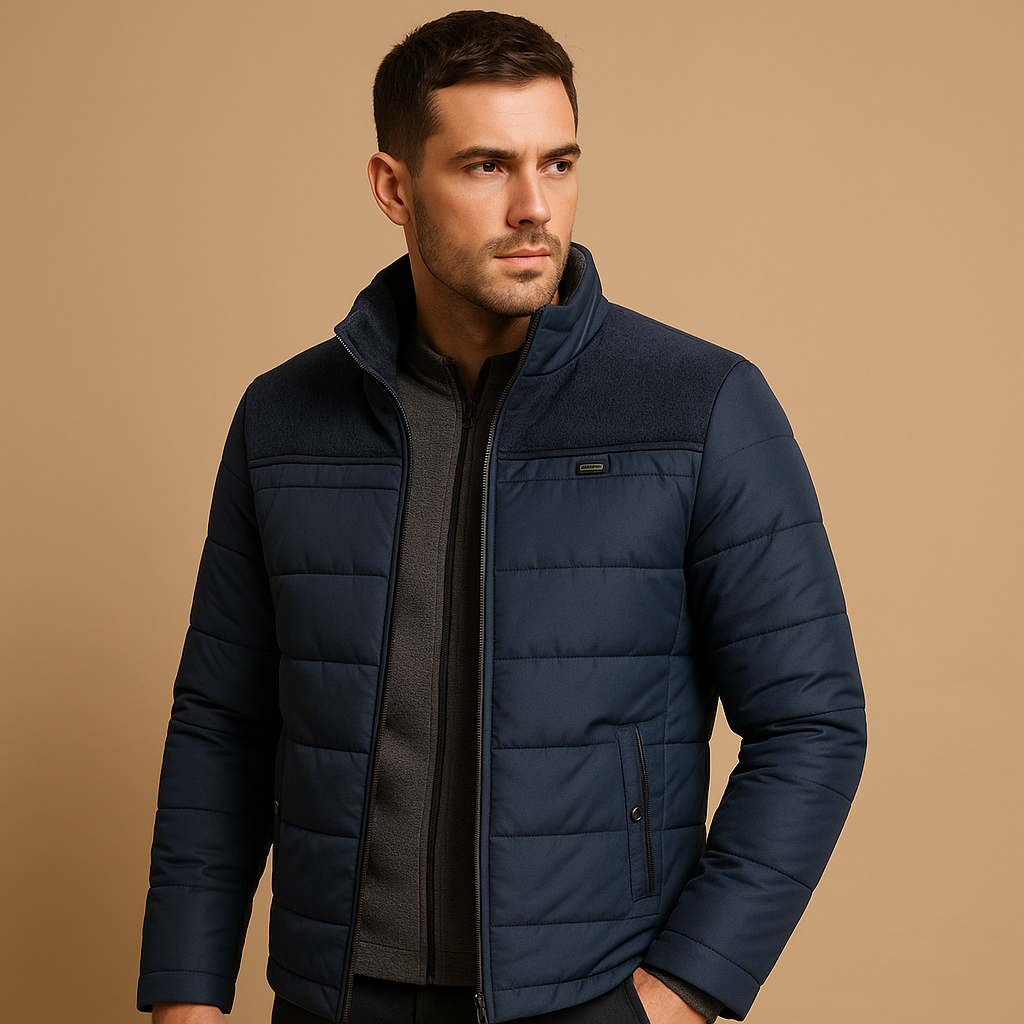 Men’s Fleece Zip Jacket – Lightweight Everyday Layer with High Collar