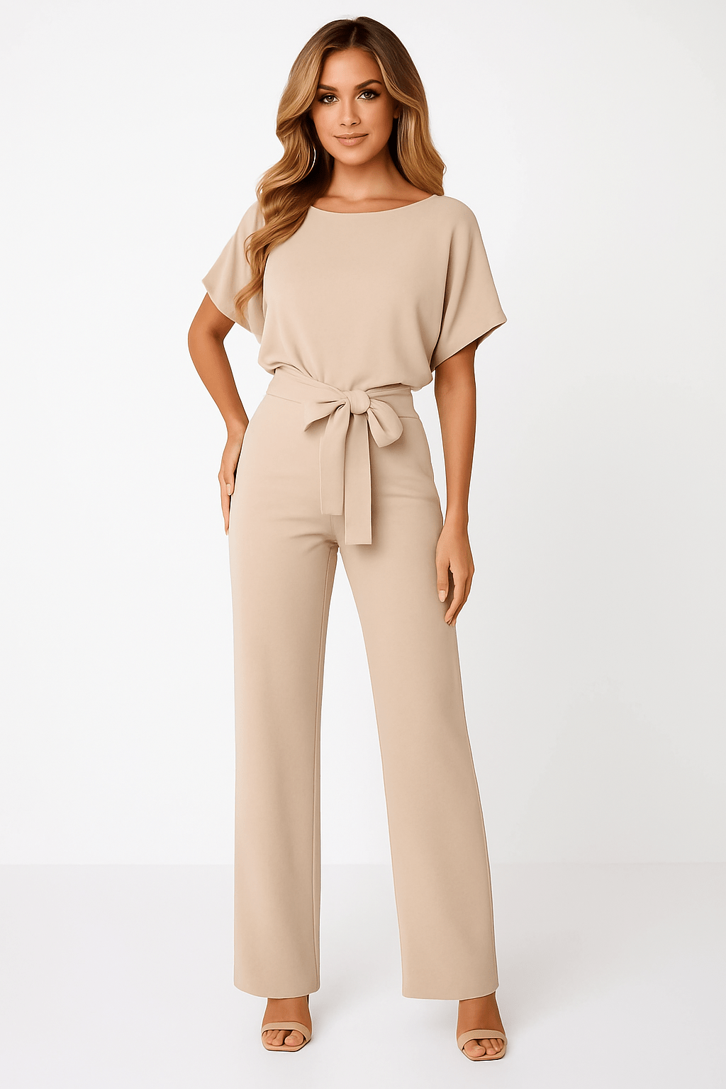 Women’s Tie-Waist Jumpsuit – Effortless One-Piece Everyday Style
