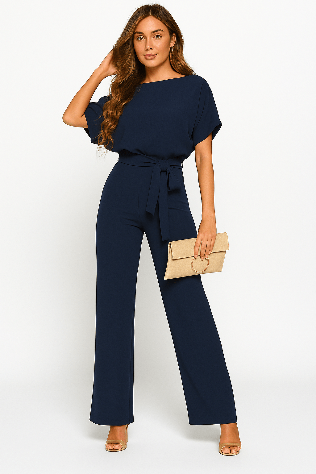 Women’s Tie-Waist Jumpsuit – Effortless One-Piece Everyday Style