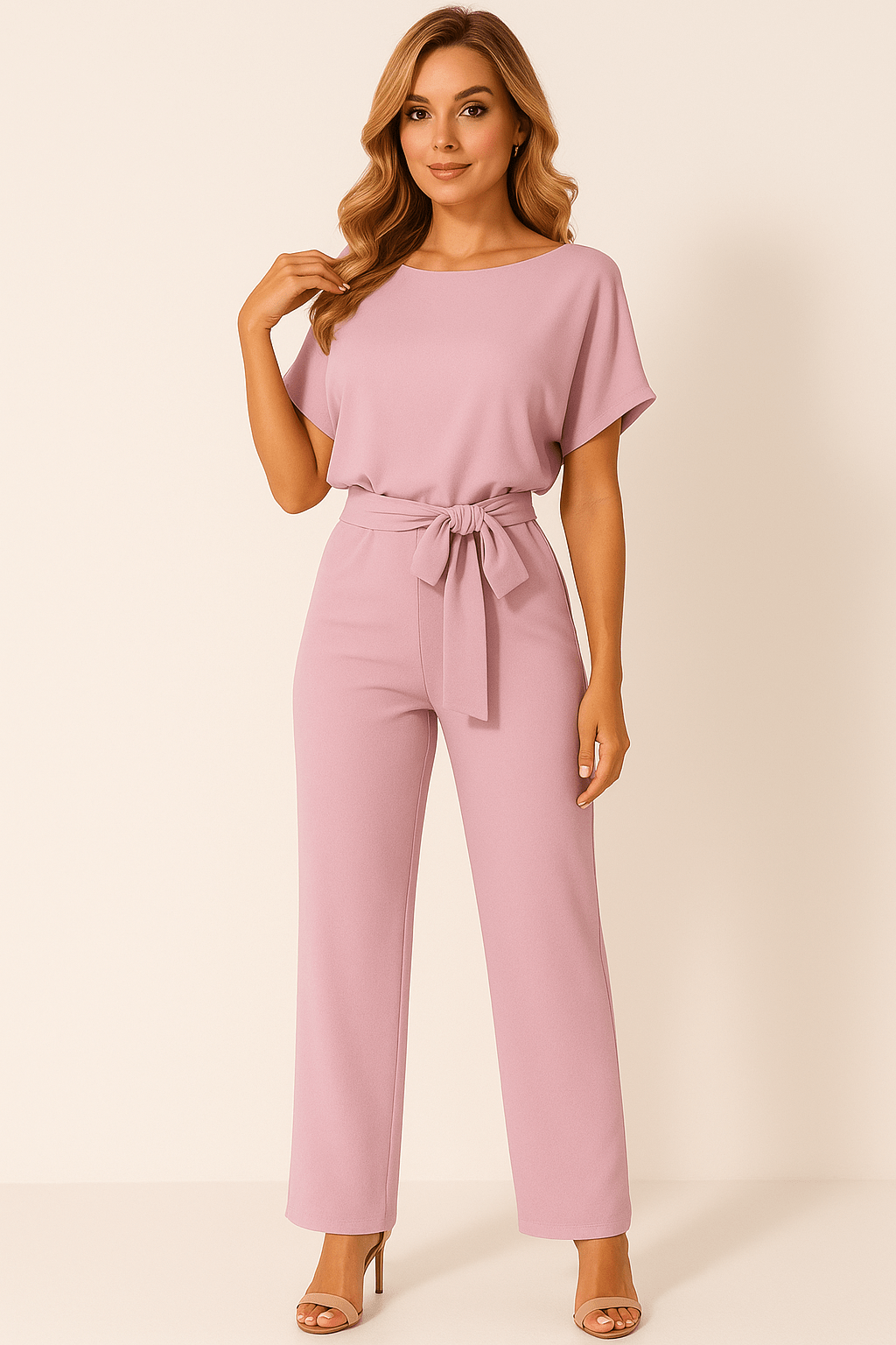Women’s Tie-Waist Jumpsuit – Effortless One-Piece Everyday Style