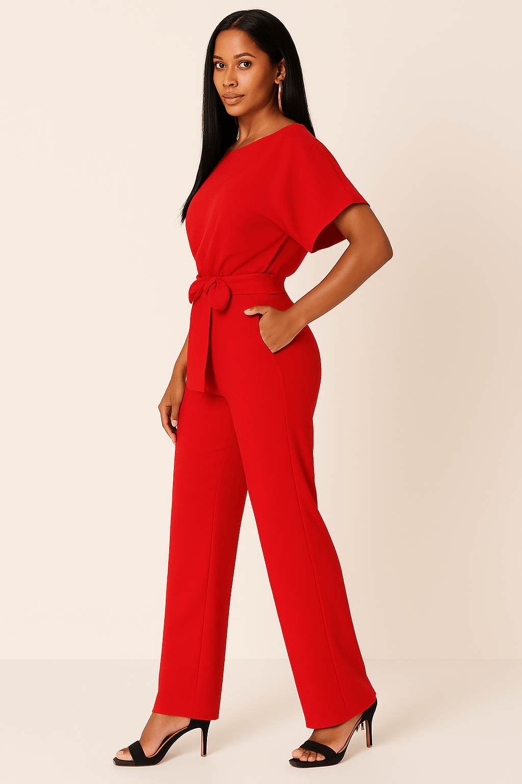 Women’s Tie-Waist Jumpsuit – Effortless One-Piece Everyday Style