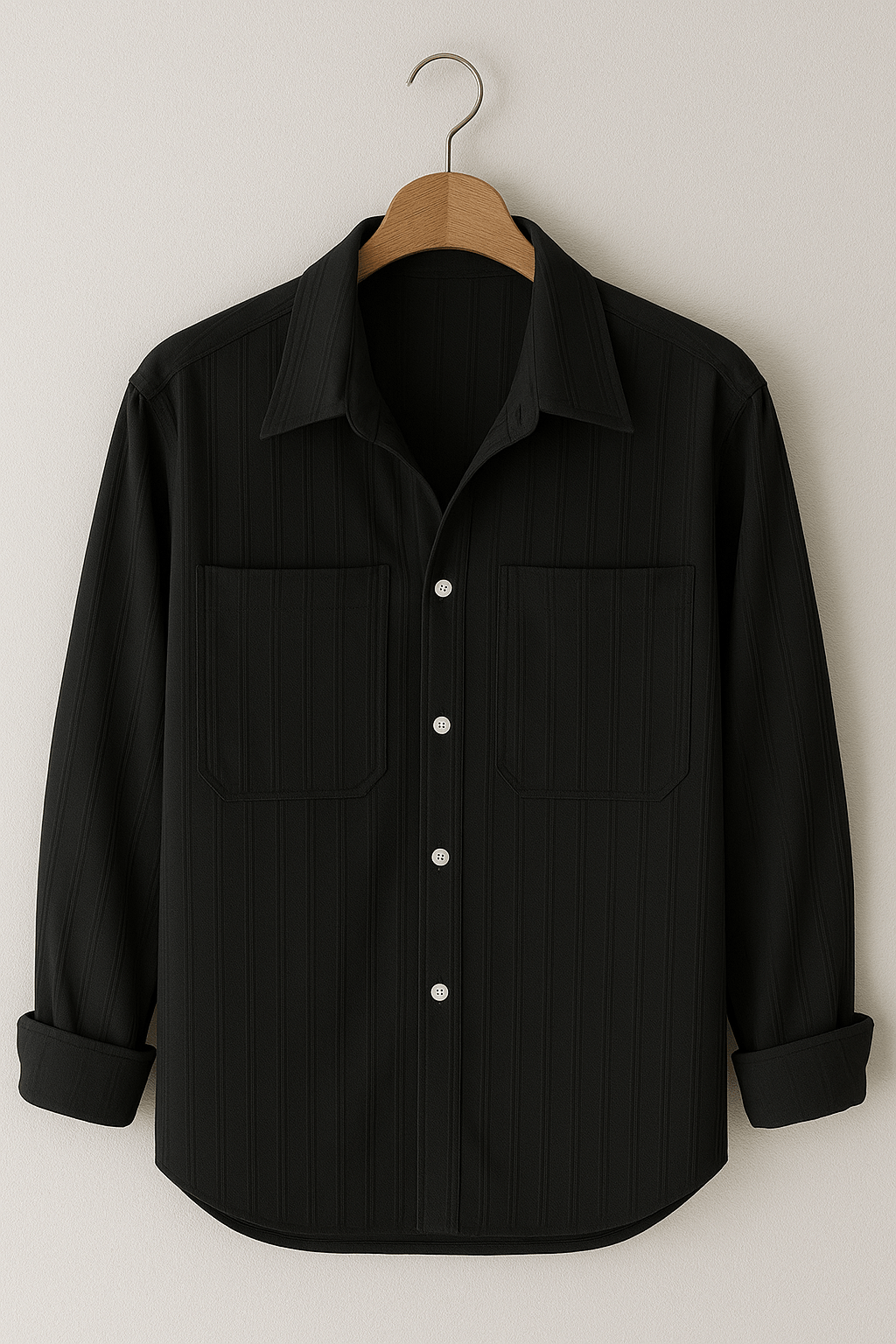 Men’s Striped Long Sleeve Shirt – Relaxed Fit Everyday Style