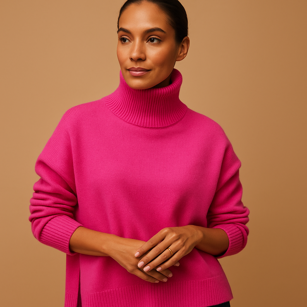 Women’s Oversized Turtleneck Sweater – Relaxed Everyday Layer