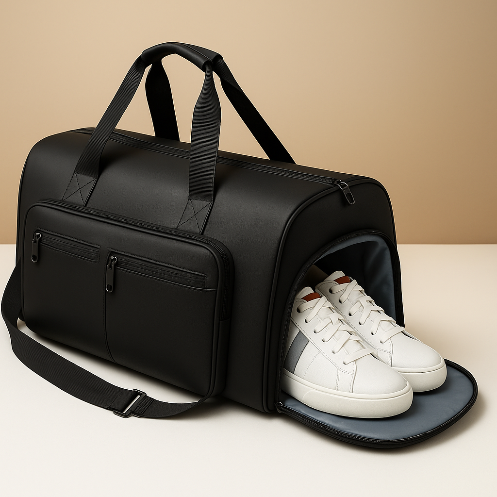 Men’s Oxford Garment Duffle Bag with Shoe Compartment – Organized Travel Carry