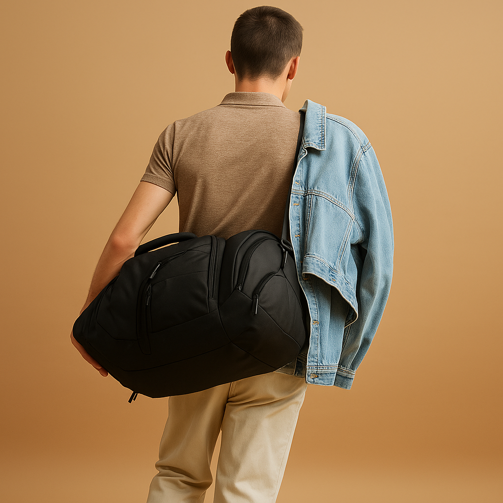 Men’s Oxford Garment Duffle Bag with Shoe Compartment – Organized Travel Carry
