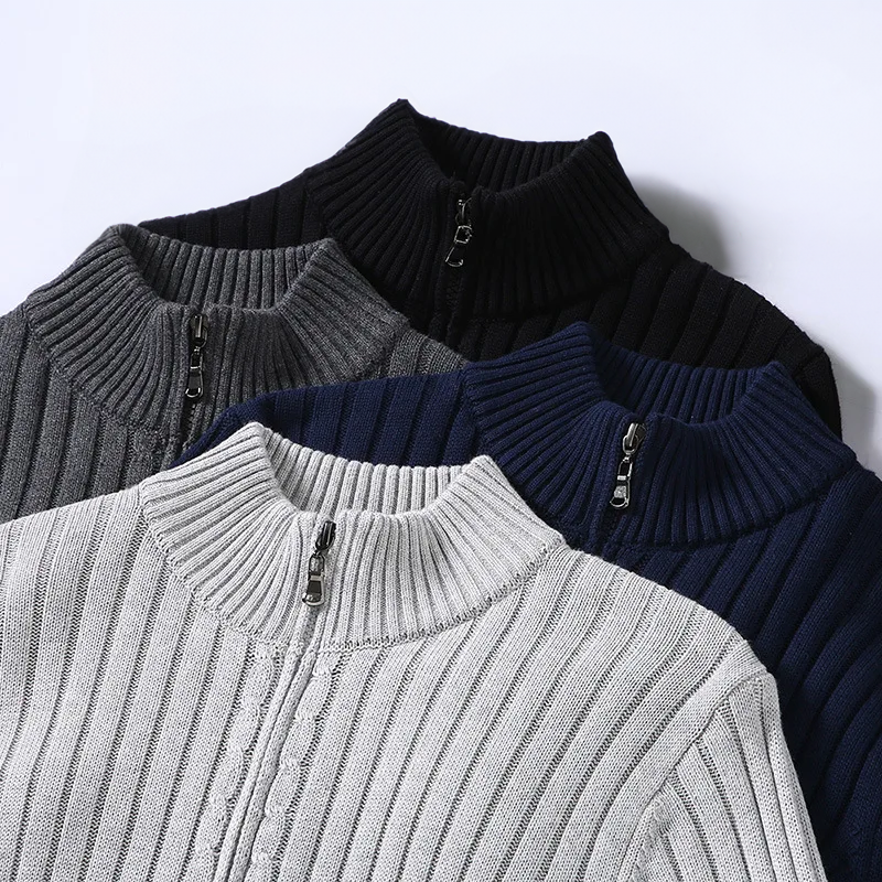 Men’s Zip Cardigan – Modern Knit Layer with Clean, Refined Style