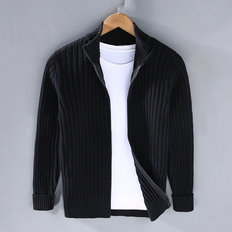 Men’s Zip Cardigan – Modern Knit Layer with Clean, Refined Style