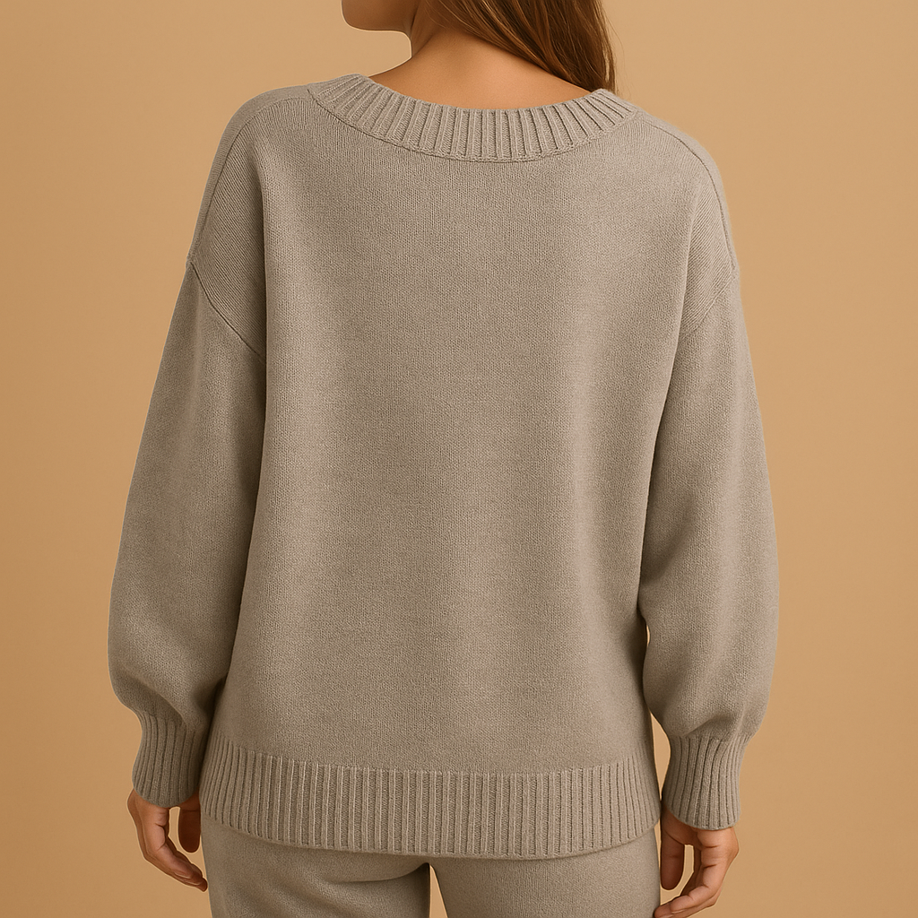 Women’s Soft Knit V-Neck Sweater – Comfortable Everyday Fit