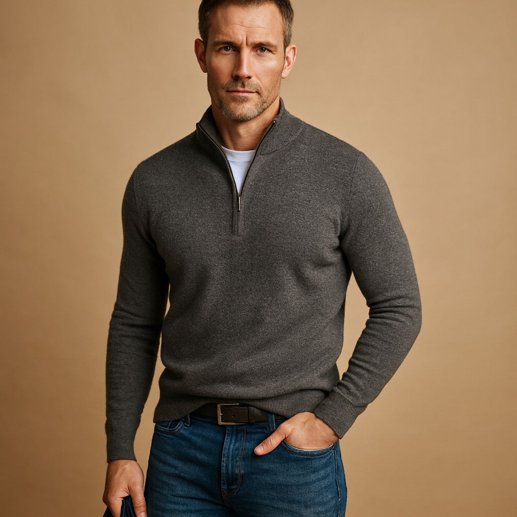 Men’s Zip Cardigan – Soft Knit Everyday Layer